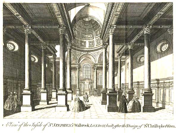View Of The Interior Of The Church Of Stephen Walbrook, London, An Inside  View Of The Church Of Stephen Walbrooke London (title On Object),, Stephen  Sayer